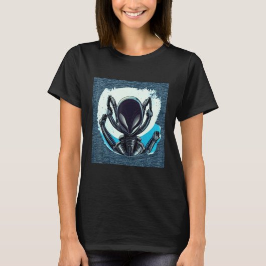 T-shirt Alien UFO UAP 51 area grey out of this world creat (Devant)
