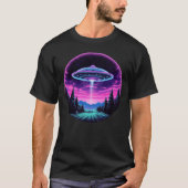 T-shirt Alien vaisseau spatial rétro futuriste (Devant)