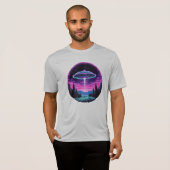 T-shirt Alien vaisseau spatial rétro futuriste (Devant entier)