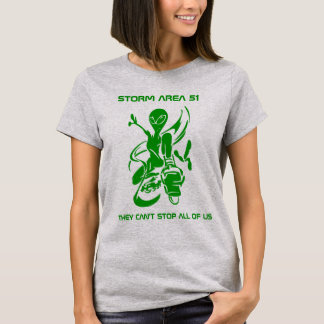 T-shirt Alien vert de la zone tempête 51