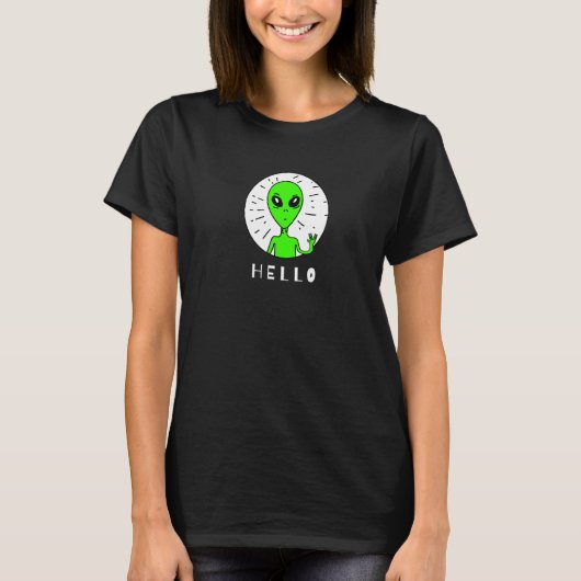 T-shirt Alien vert déplaisant (Devant)
