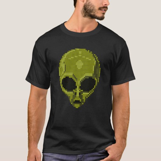 T-shirt Alien vert - Sty futuriste et cosmique (Devant)