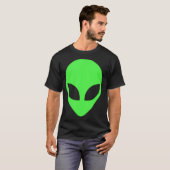 T-shirt Alien Vert Tête 90'S Style Drôle Alien (Devant entier)