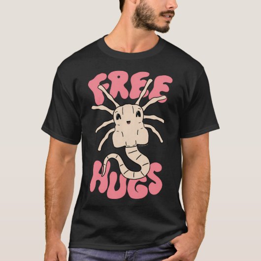 T-shirt Alien Xenomorph Hugs libres (Devant)