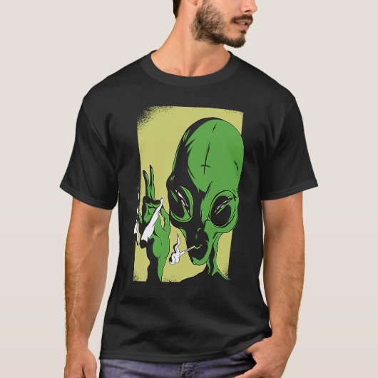 T-shirt aliens aliens de l'espace pour fumer (Devant)