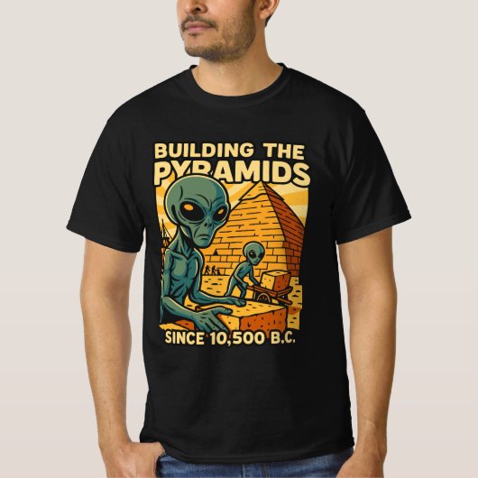T-shirt Aliens Construction Pyramides Pyramides Constructi (Devant)