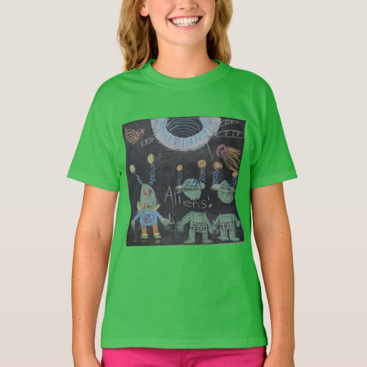T-shirt Aliens de l'espace extra-atmosphérique par Yulia (Devant)