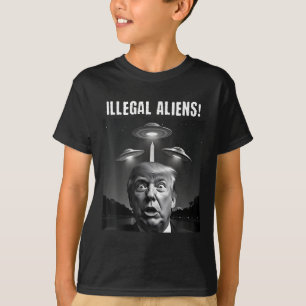 T-shirt Aliens illégaux. Trump Selfie, Alien Et Ufo