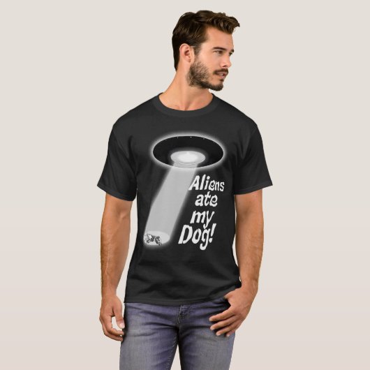 T-shirt Aliens mangent mon chien (Devant entier)