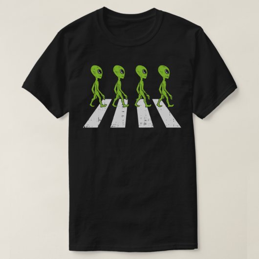 T-shirt Aliens Traversant la route Funny Crosswalk Pun Esp (Design devant)