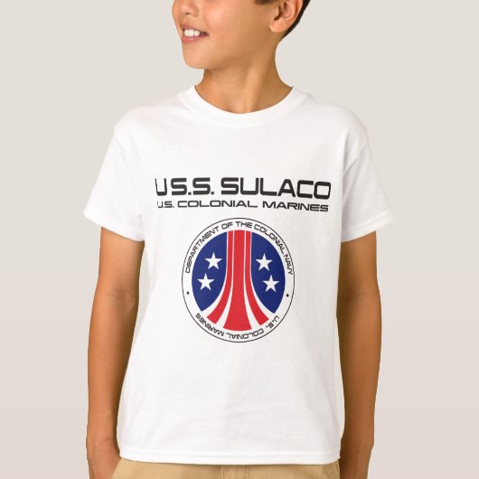 T-shirt Aliens U.S.S. Sulaco US Colonial Marines (Devant)
