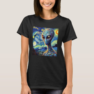 T-shirt Aliens UFO Van Gogh Art