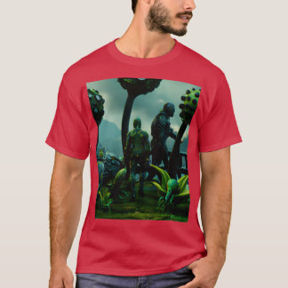 T-shirt aliens verts