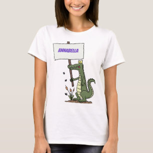 T-shirt Aligator de crocodile drôle avec dessin animé