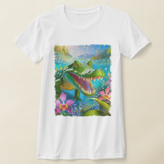 T-shirt aligator Tropical Gemma Orte Designs (Poser)