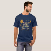 T-shirt Aligné avec l'énergie cosmique Boho céleste (Devant entier)
