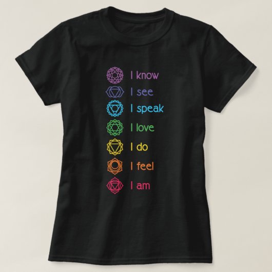 T-shirt Alignement Chakra, Yoga, Méditation Pullo Spiritue (Design devant)