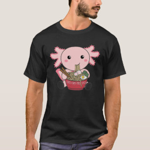T-shirt Alimentation Axolotl Ramen Japonais Nourriture Kaw
