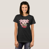 T-shirt Alimentation Axolotl Ramen Japonais Nourriture Kaw (Devant entier)