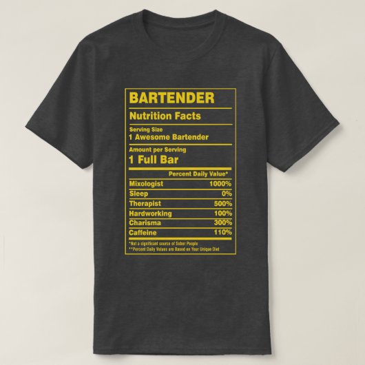 T-shirt Alimentation barman (Design devant)