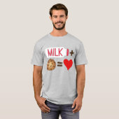 T-shirt Alimentation classique Lait d'association + Cookie (Devant entier)
