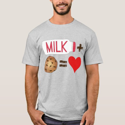 T-shirt Alimentation classique Lait d'association + Cookie (Devant)