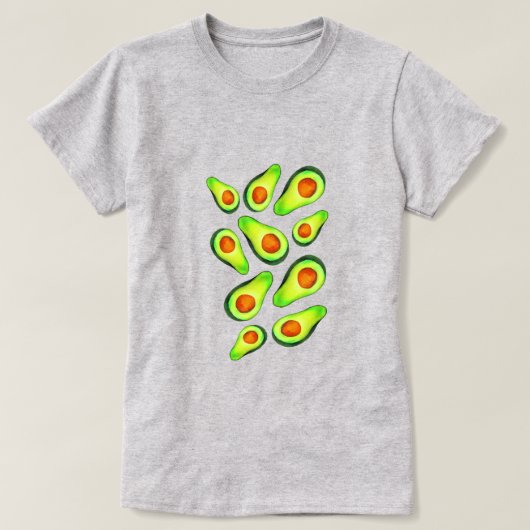 T-shirt Alimentation de fruits de santé vert Avocado (Design devant)