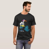 T-shirt Alimentation de goélands de phoques (Devant entier)