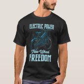 T-shirt Alimentation électrique deux roues Liberté électri (Devant)