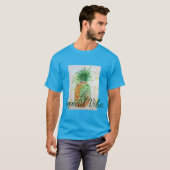 T-shirt Alimentation en ananas Vibes tropicales Vibes oran (Devant entier)