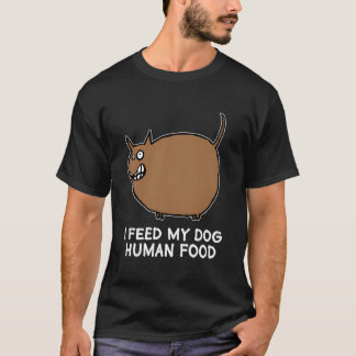 T-shirt Alimentation en surpoids gros chien Humour aliment