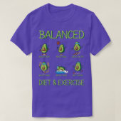 T-shirt Alimentation équilibrée et exercice (Design devant)