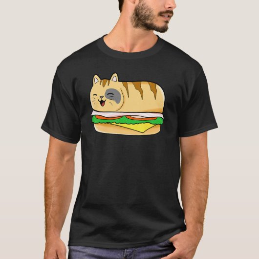 T-shirt Alimentation mexicaine Purrito Cat Burrito (Devant)