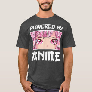 T-shirt Alimenté par Anime Japonais Aesthétique Kawaii Ani