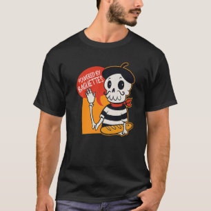 T-shirt Alimenté Par Baguettes Pain Français Baguette