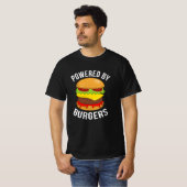T-shirt Alimenté Par Burgers Cheeseburger Hamburger Lover (Devant entier)