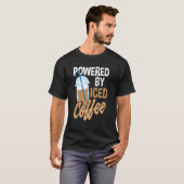 T-shirt Alimenté Par Café Glacé Café (Devant entier)
