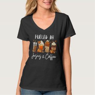 T-shirt Alimenté Par Café & Jesus Citrouille Spice Latte