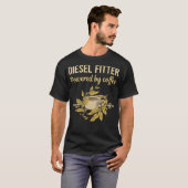 T-shirt Alimenté Par Café - Poseur Diesel (Devant entier)