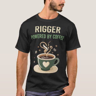 T-shirt Alimenté Par Café Rigger