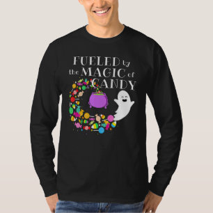 T-shirt Alimenté Par Candy Magic Happy Flying Ghost Hallow