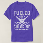 T-shirt Alimenté Par Chlorine Nage Instructeur Swimmer Swi (Design devant)