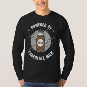T-shirt Alimenté Par Chocolat Lait Chocolat Chocolat