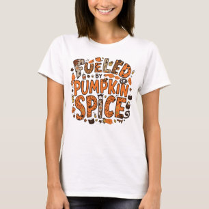 T-shirt Alimenté par Citrouille Spice Cosy Fall Graphic De