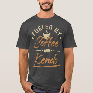 T-shirt Alimenté par Coffee et Kendo Kenjusu Kata Katana S