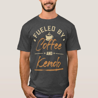 T-shirt Alimenté par Coffee et Kendo Kenjusu Kata Katana S