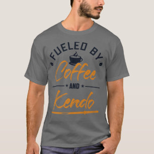 T-shirt Alimenté par Coffee et Kendo Kenjusu Kata Katana S