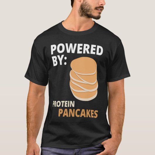 T-shirt Alimenté Par Des Pancakes Protéines Entraînement G (Devant)