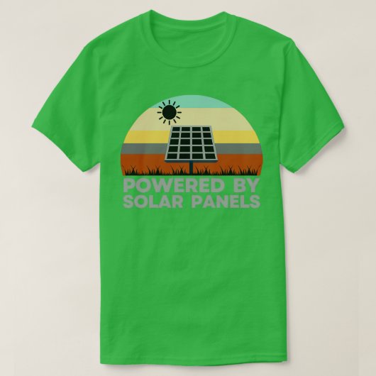 T-shirt Alimenté par des panneaux solaires 1 (Design devant)