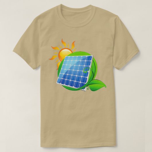 T-shirt Alimenté par des panneaux solaires 2 (Design devant)
